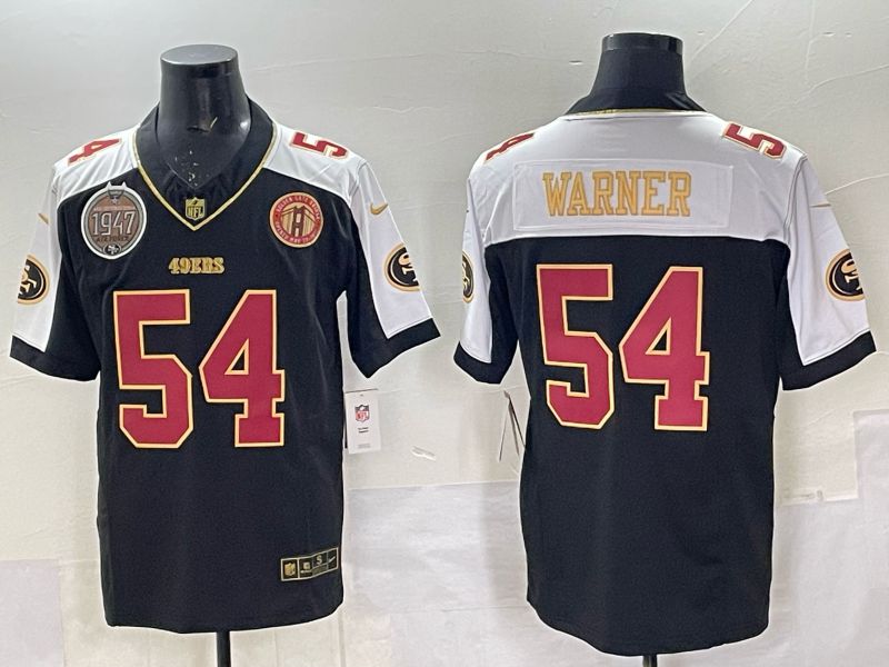 Men 2025 Nike San Francisco 49ers #54 Warner Black Limited NFL Jersey style 0062->san francisco 49ers->NFL Jersey